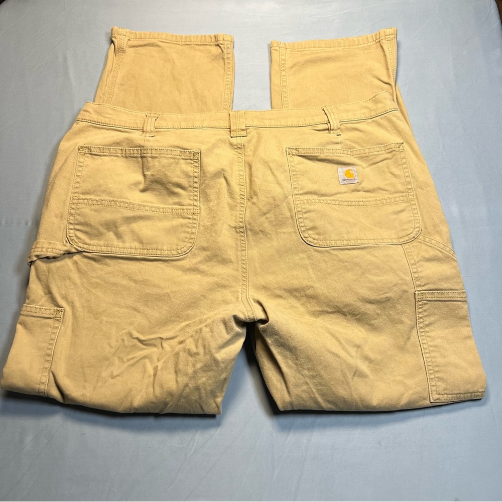 Carhartt womens Pants Original Fit Canvas Tan Flannel Lined size16W.      ordrA4 - Picture 4 of 10